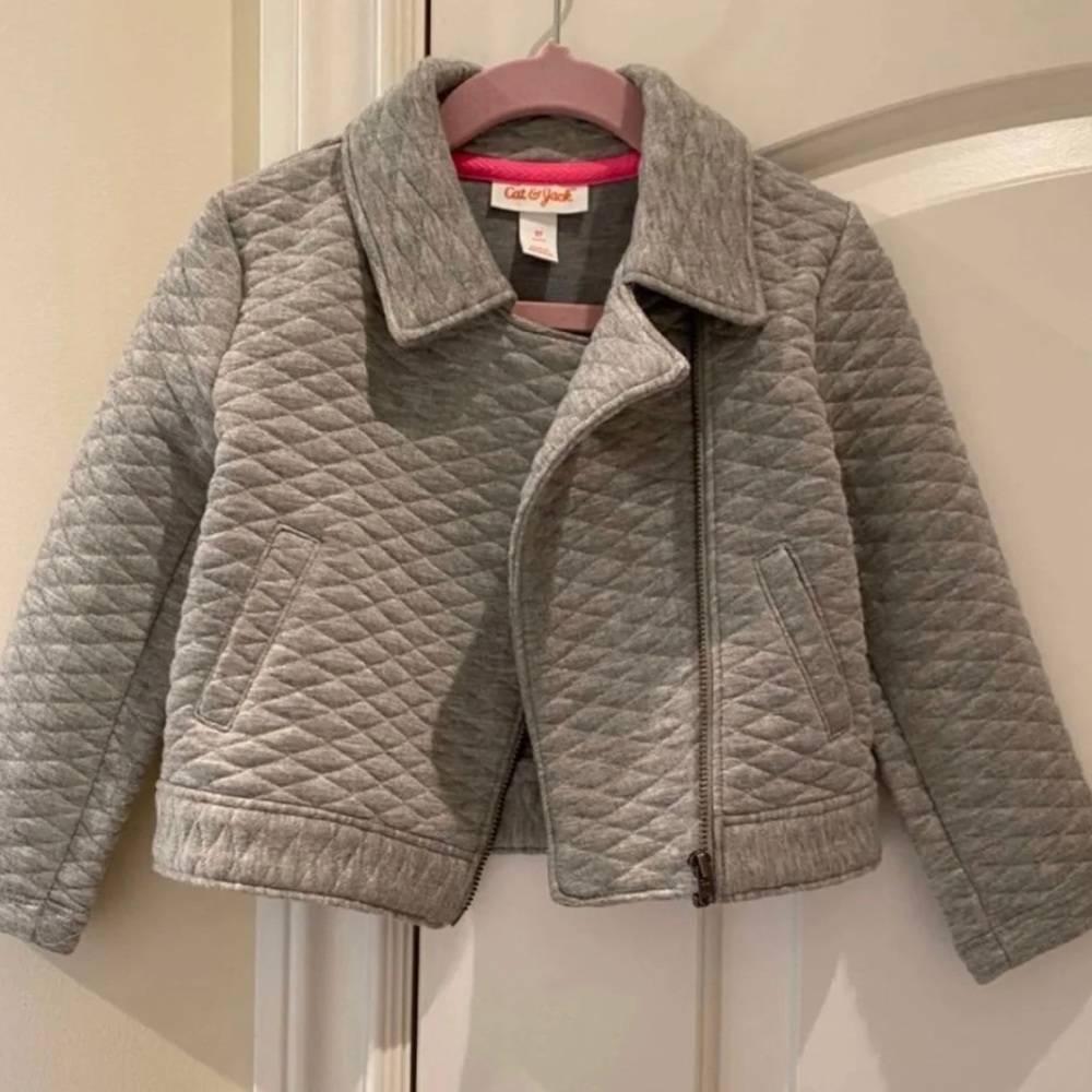 Girls 2T Grey Cat & Jack Quilted Jacket/Skirt